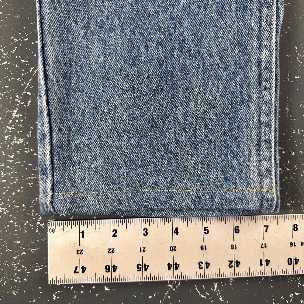 VTG Lee Storm Riders Jeans Mens 33x32 Blue Acid Stone Wash Union Made USA - Picture 3 of 9